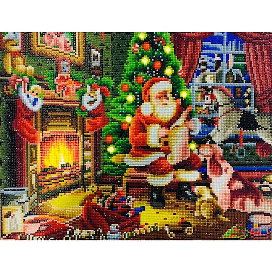 Sparkly Selections Santa Pre-Framed Diamond Painting Kit with Backlighting